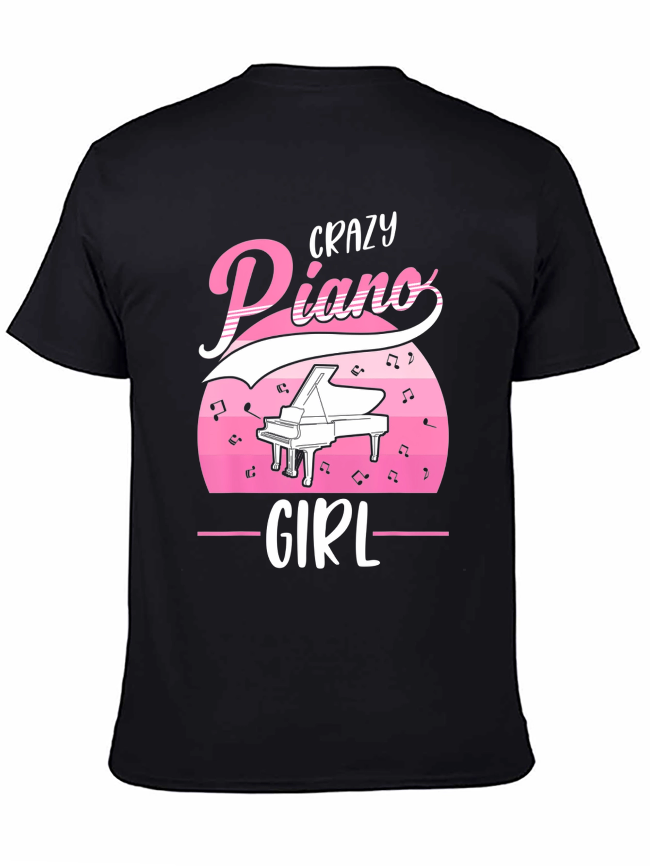 Crazy Piano Girl T-Shirt - Music Lover Tee