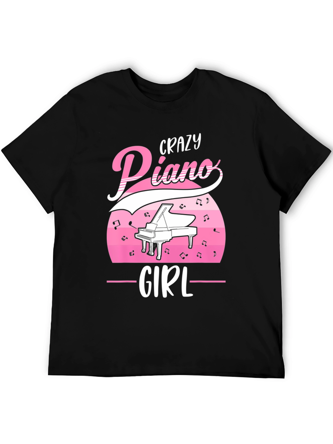 Crazy Piano Girl T-Shirt - Music Lover Tee