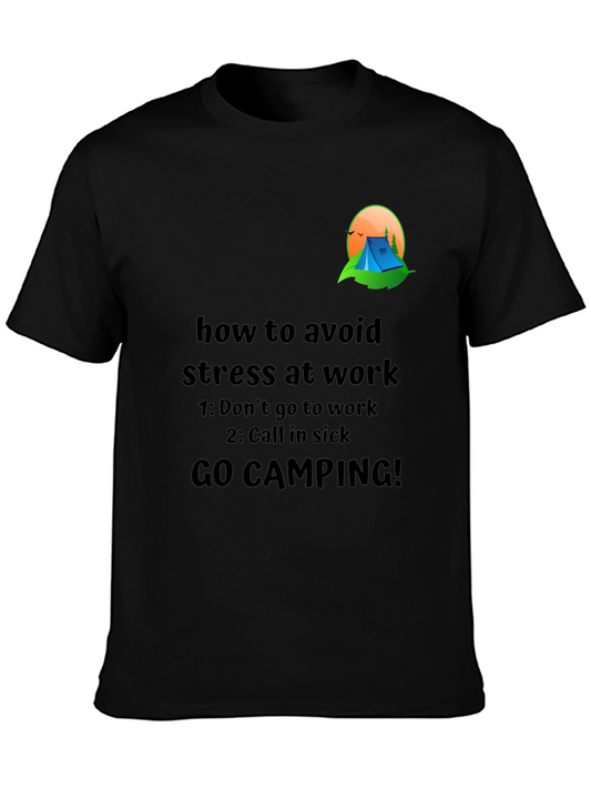 Avoid Stress T-Shirt: Camping Graphic Tee