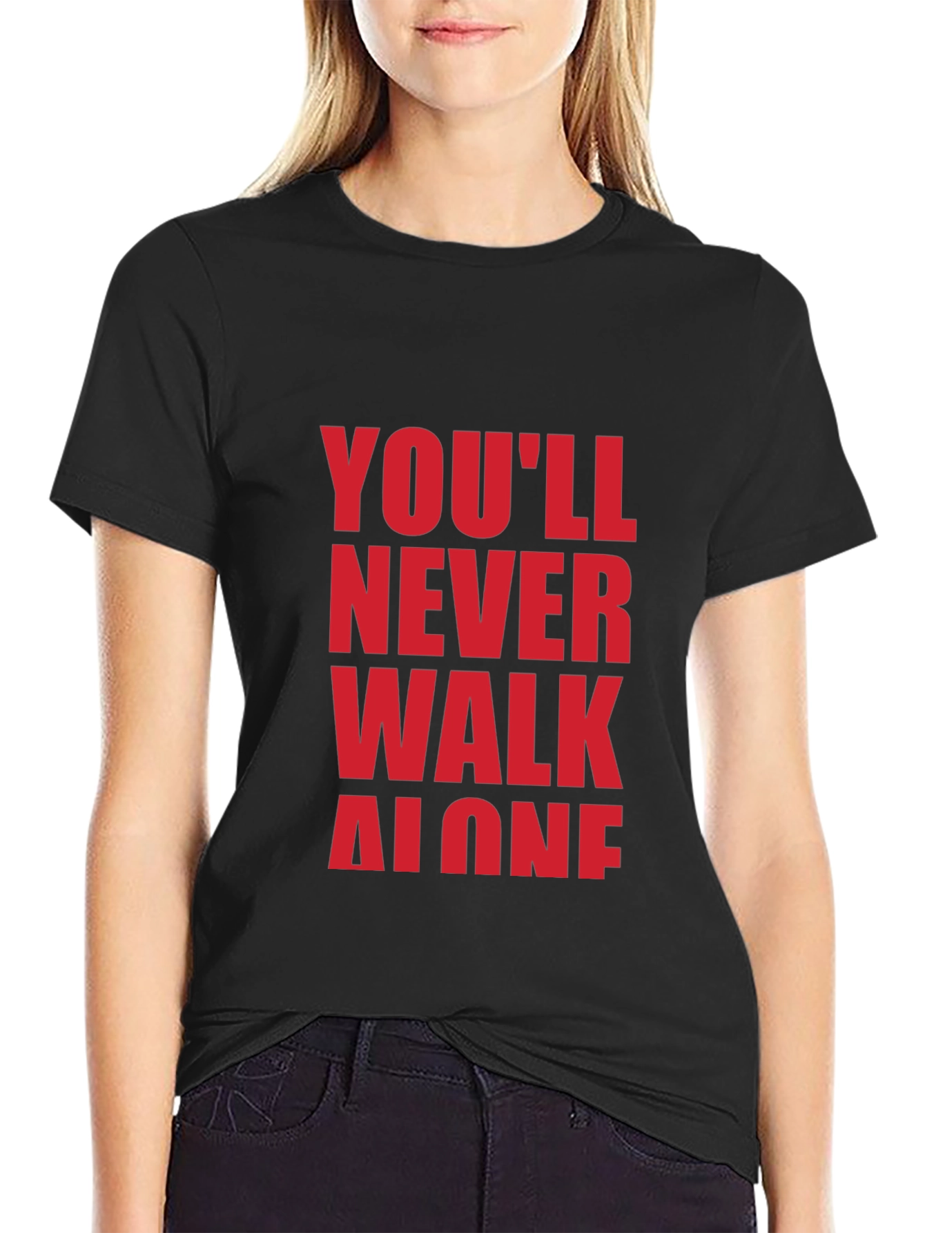 Youll Never Walk Alone Black Graphic Tee