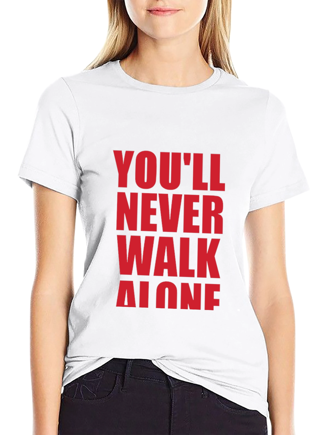 Youll Never Walk Alone Black Graphic Tee