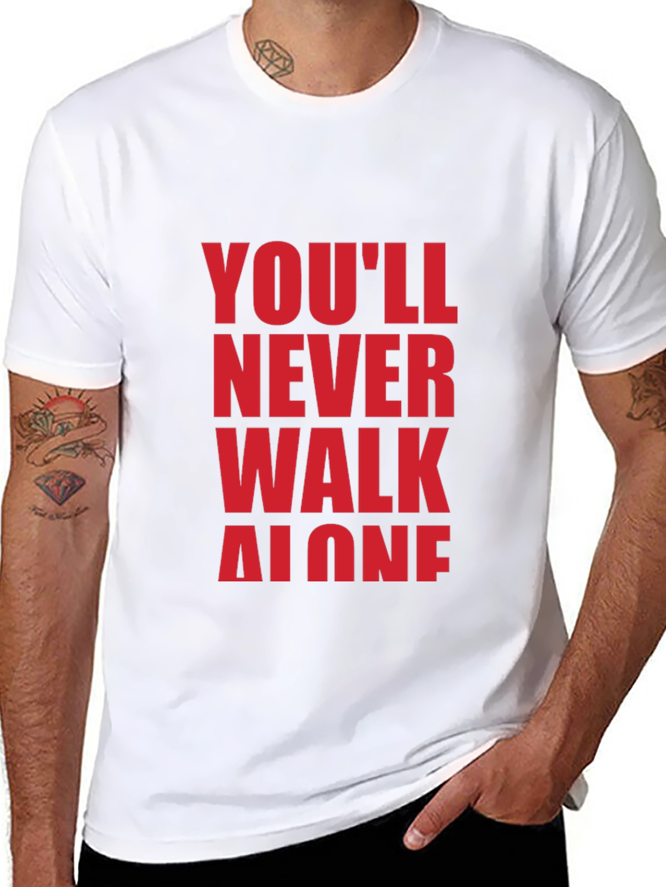 Youll Never Walk Alone Black Graphic Tee