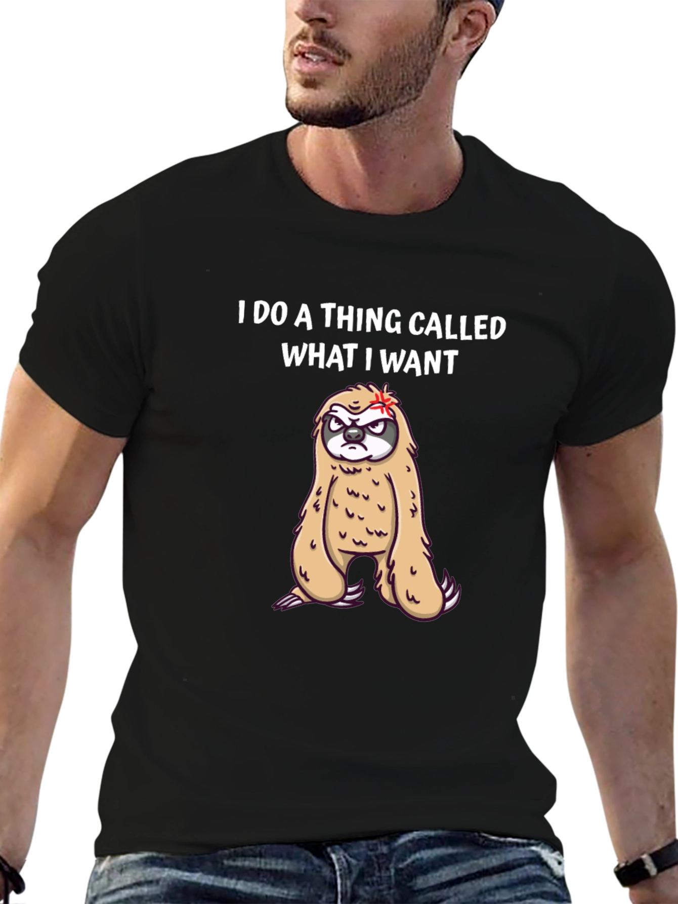 I Do What I Want Sloth Graphic Tee