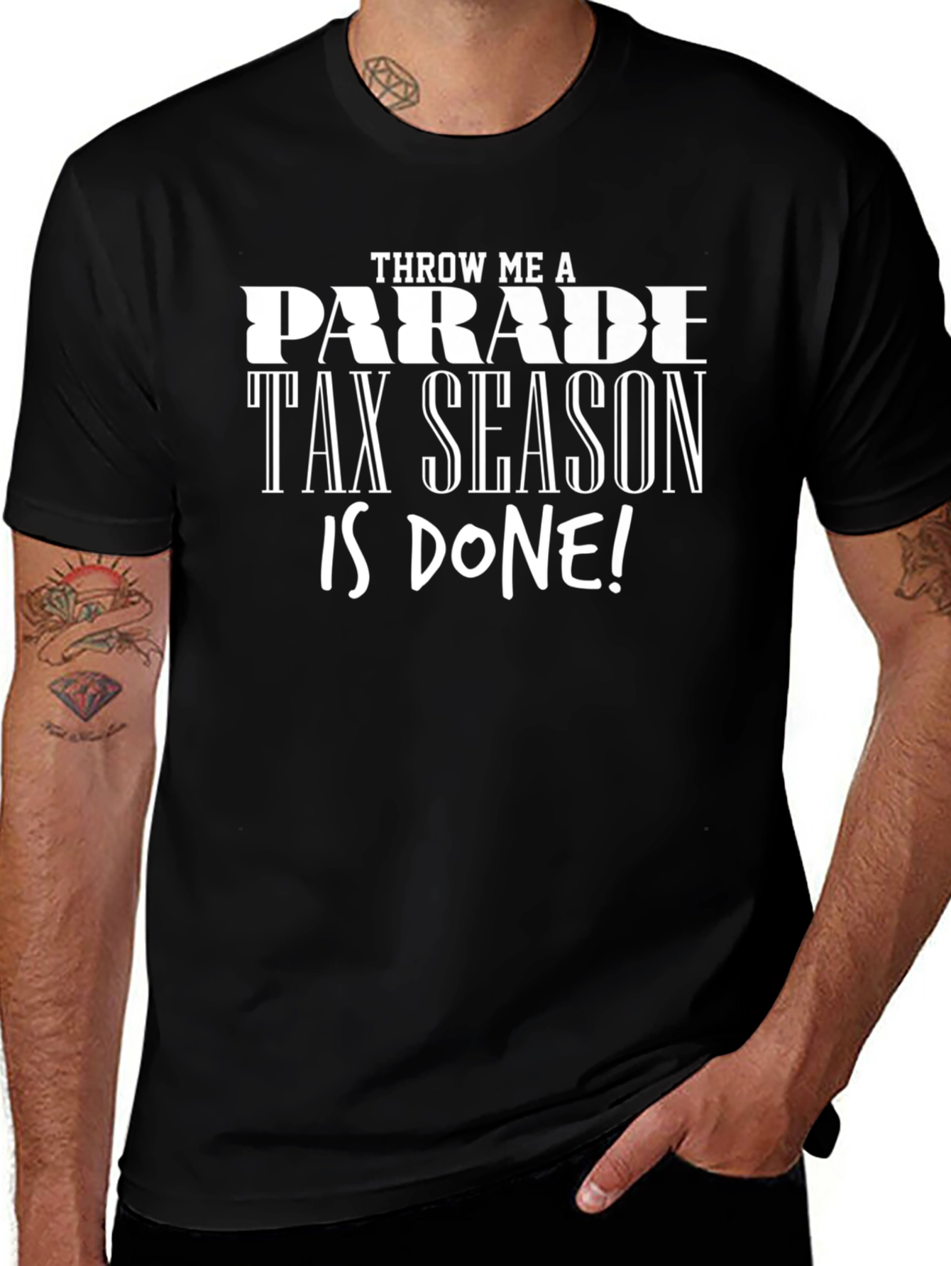 Tax Season Done Black T-Shirt