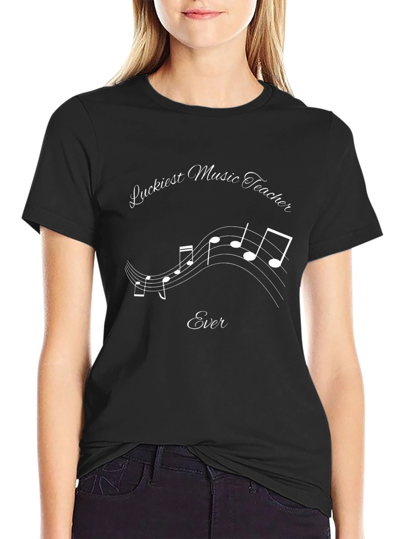 Luckiest Music Teacher Ever Graphic T-Shirt