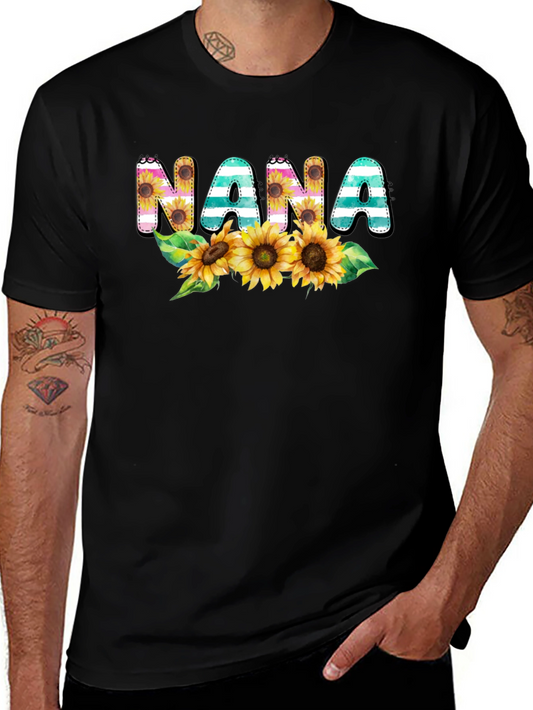Nana Sunflower Graphic Tee - Cute Grandma Shirt