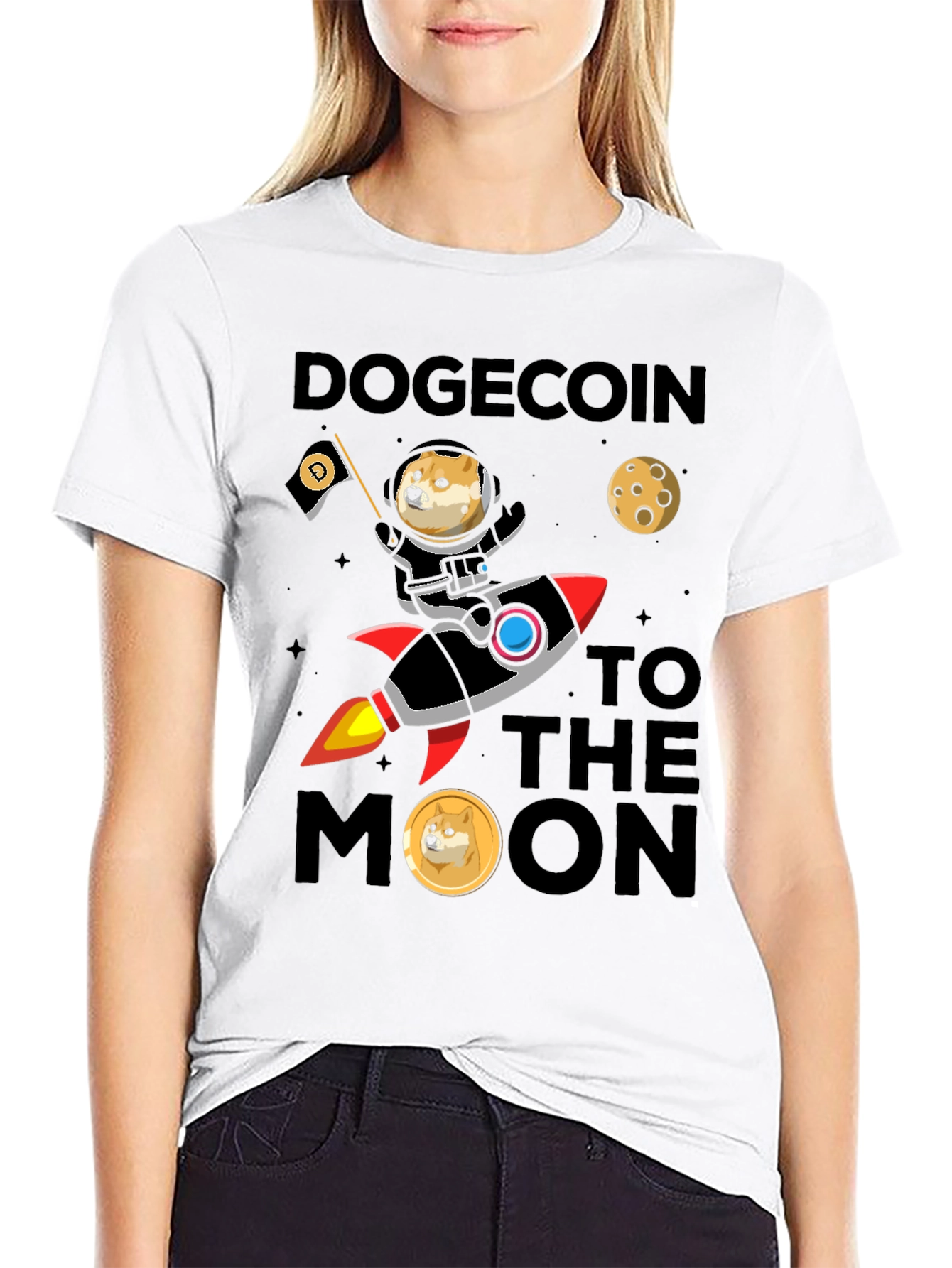 Dogecoin to the Moon T-Shirt