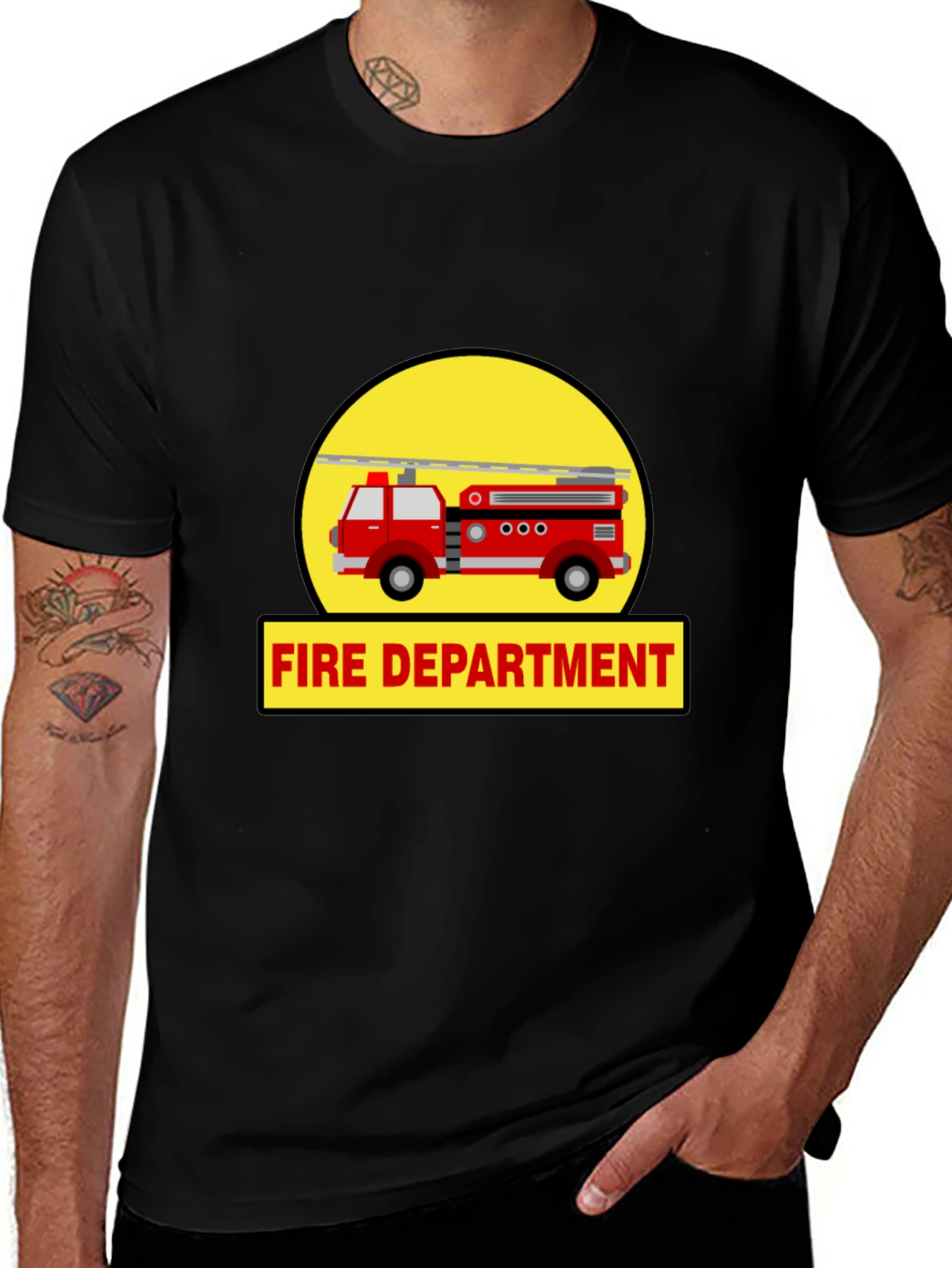 Fire Department Truck Graphic Tee