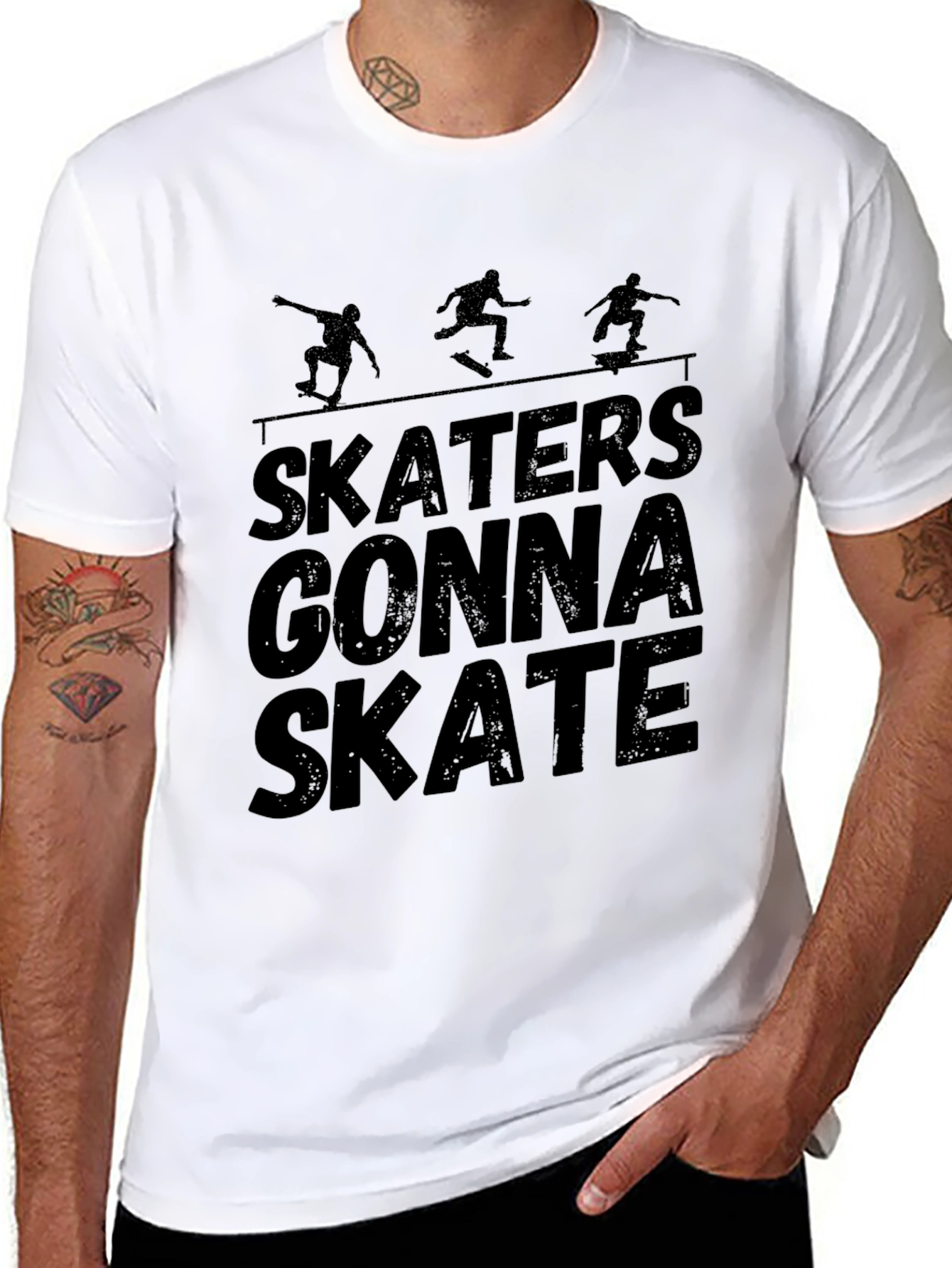 Skaters Gonna Skate Black T-Shirt