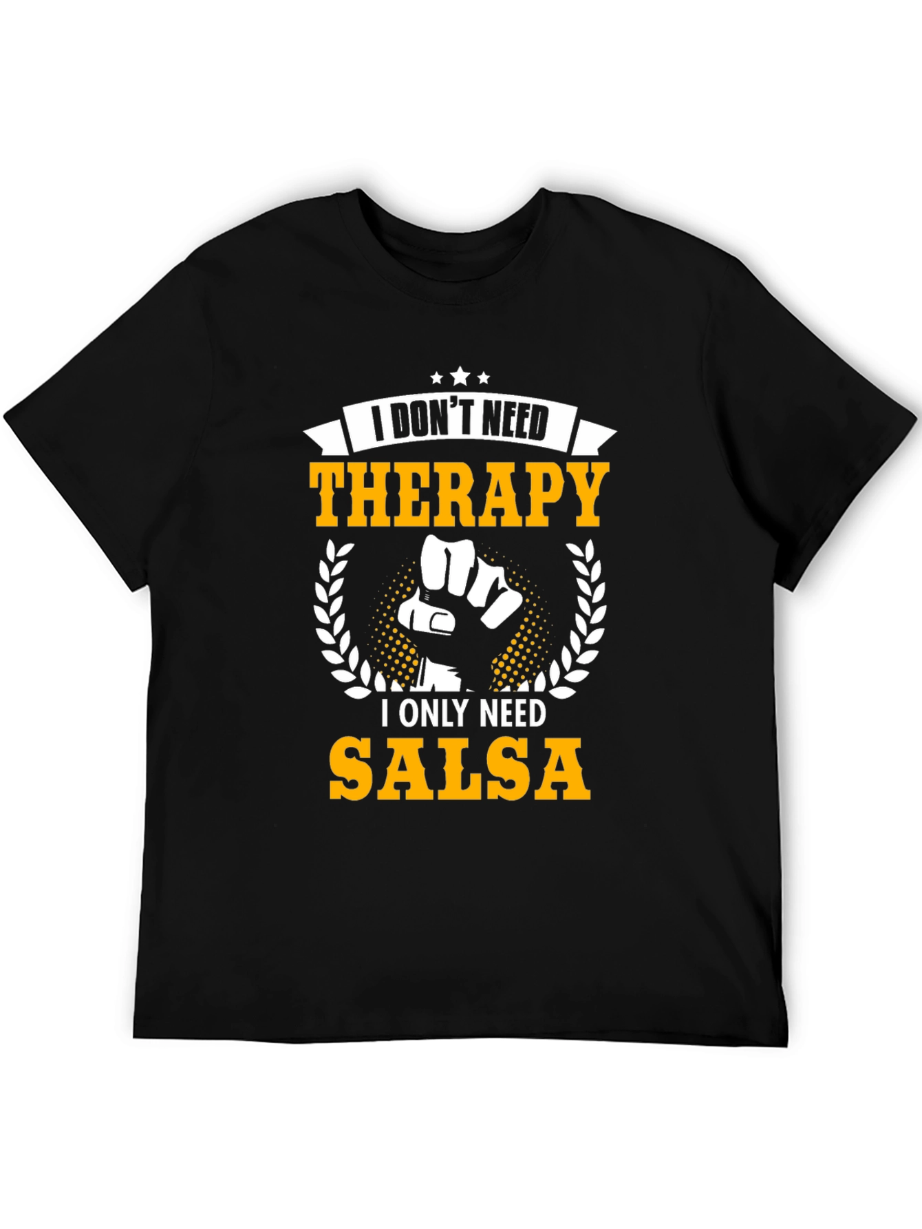 Salsa Therapy Graphic Tee - Black Cotton T-Shirt