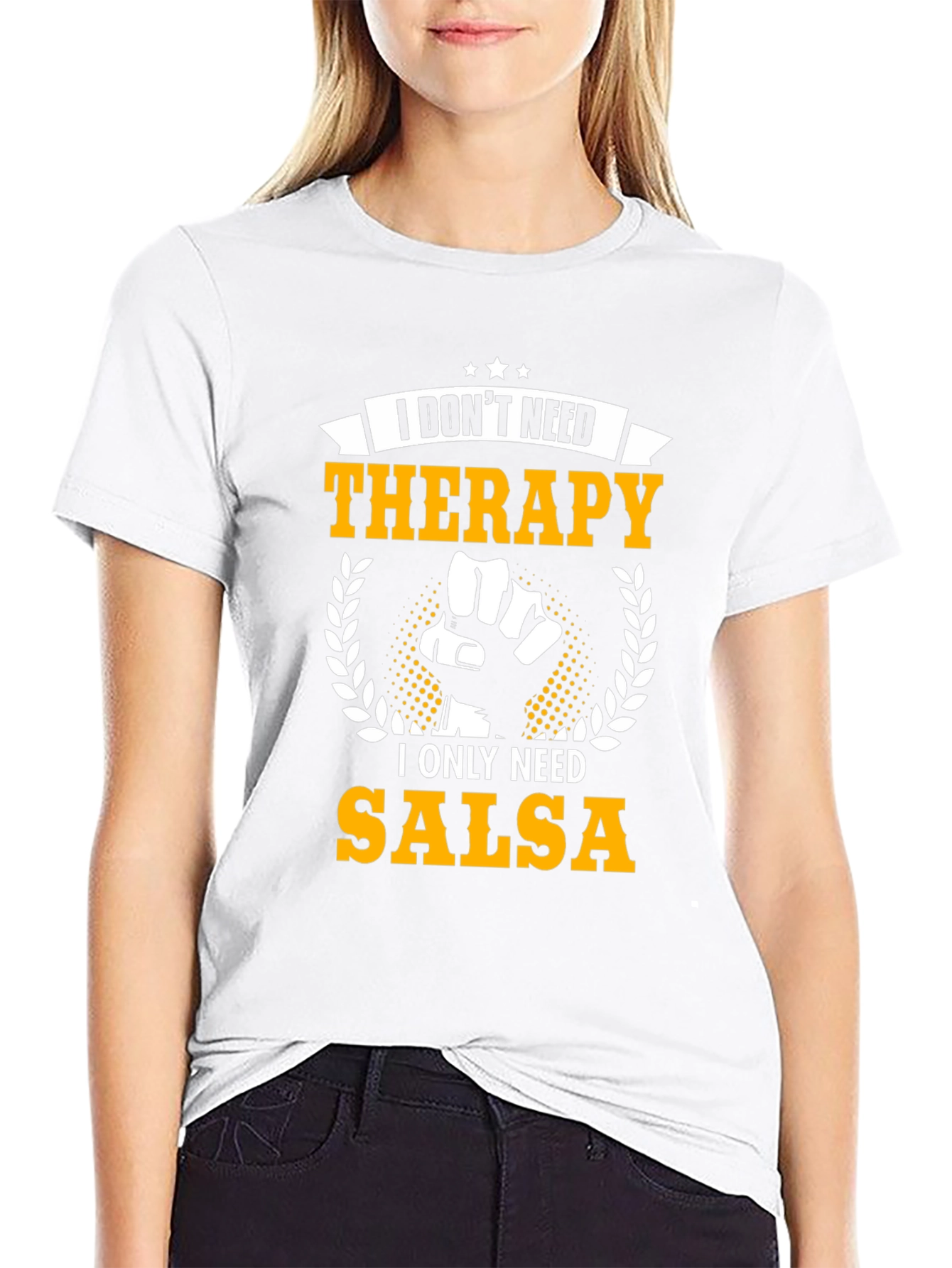 Salsa Therapy Graphic Tee - Black Cotton T-Shirt