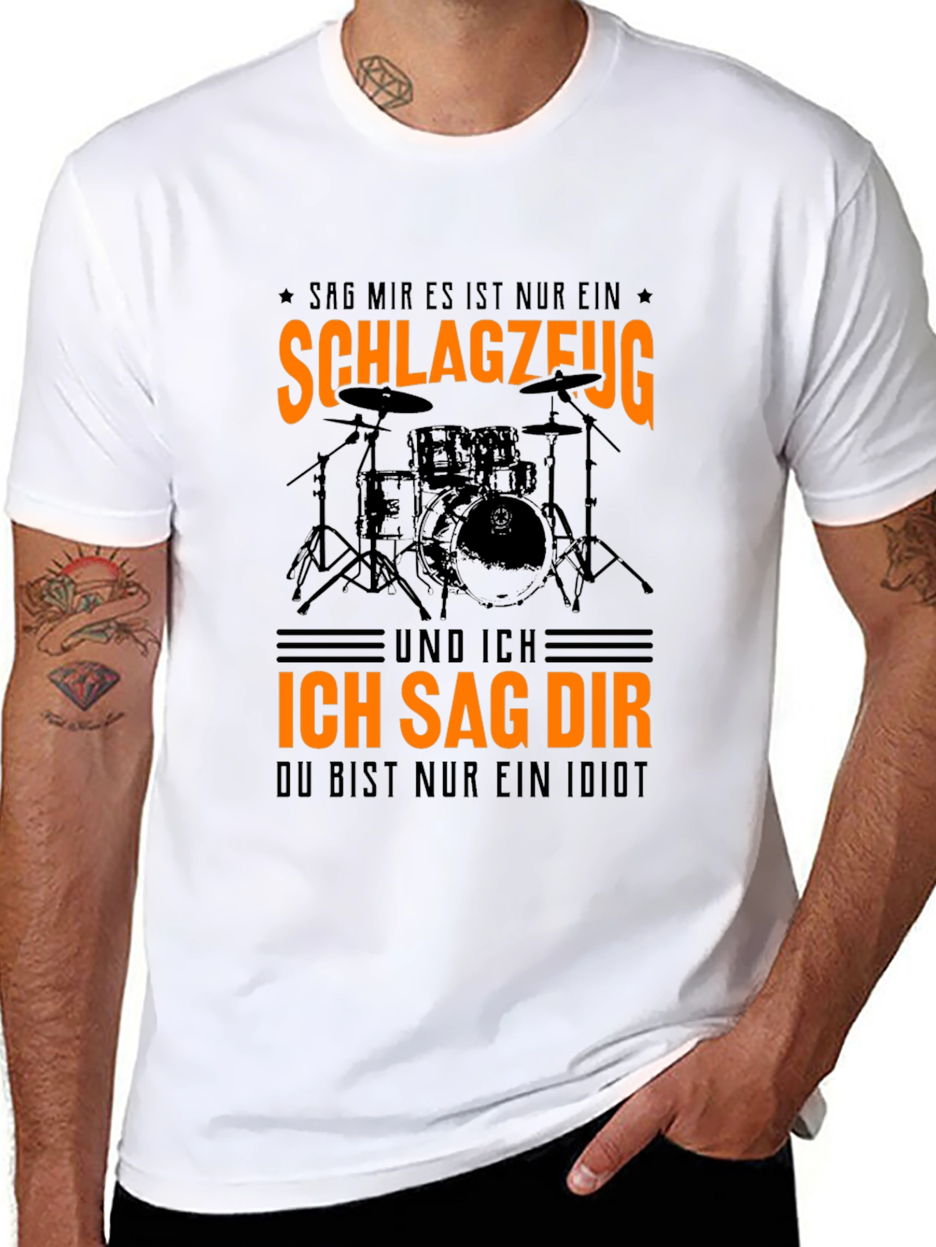 Drummer T-Shirt: Schlagzeug Idiots