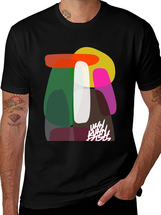 Abstract Graphic Print Tee - Modern Art T-Shirt