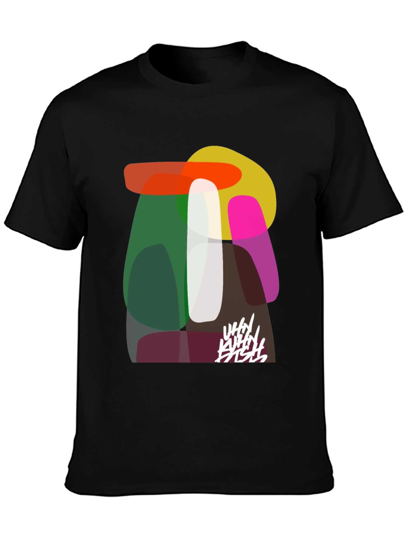 Abstract Graphic Print Tee - Modern Art T-Shirt