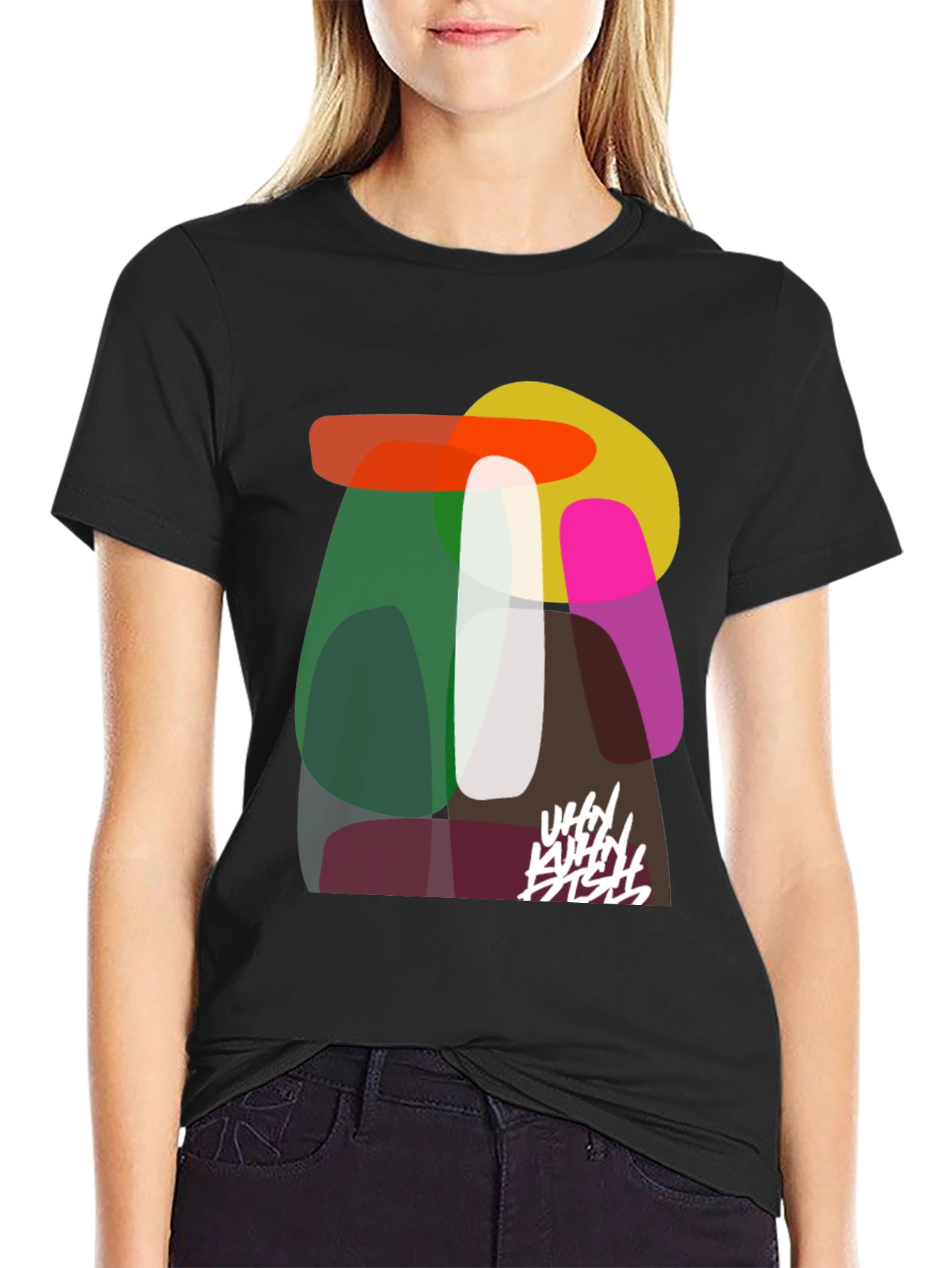 Abstract Graphic Print Tee - Modern Art T-Shirt