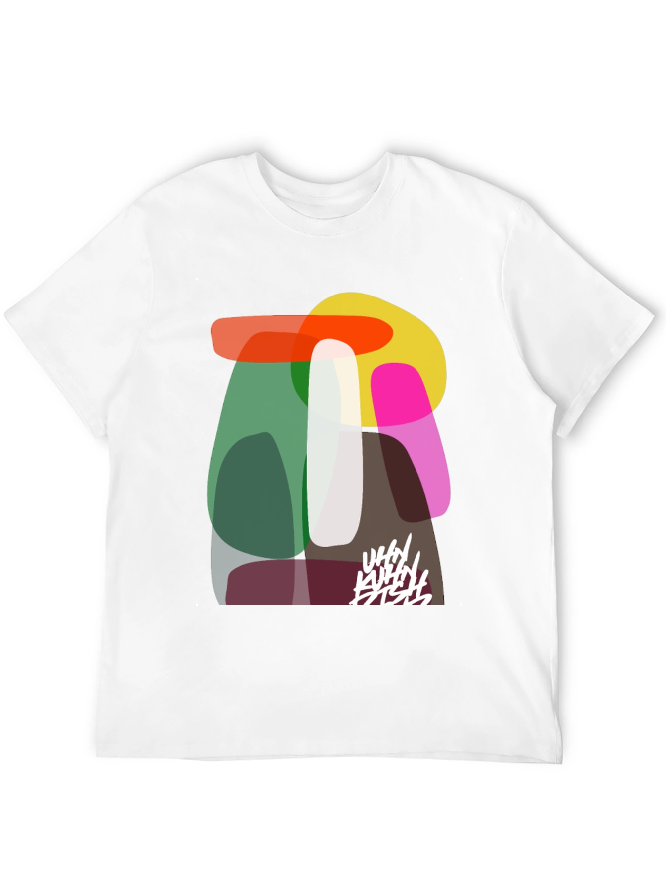 Abstract Graphic Print Tee - Modern Art T-Shirt