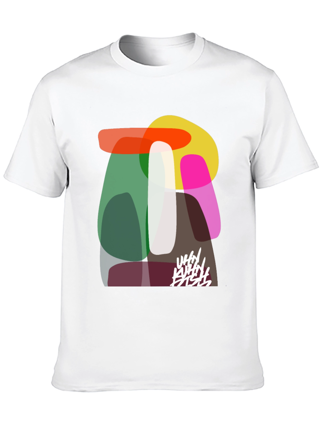 Abstract Graphic Print Tee - Modern Art T-Shirt