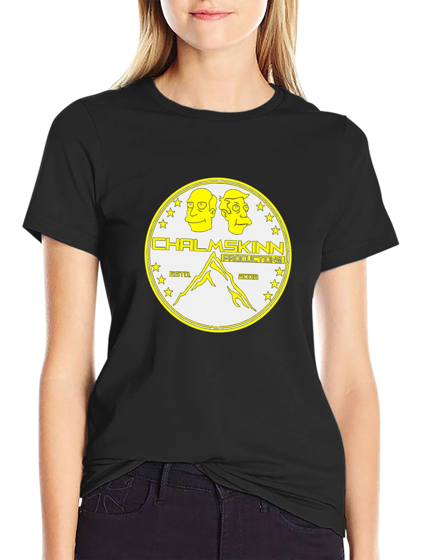 Chalmskin Productions Black Graphic Tee