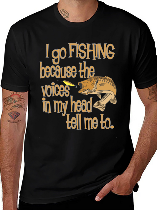 Funny Fishing T-Shirt - Voices In My Head Tee