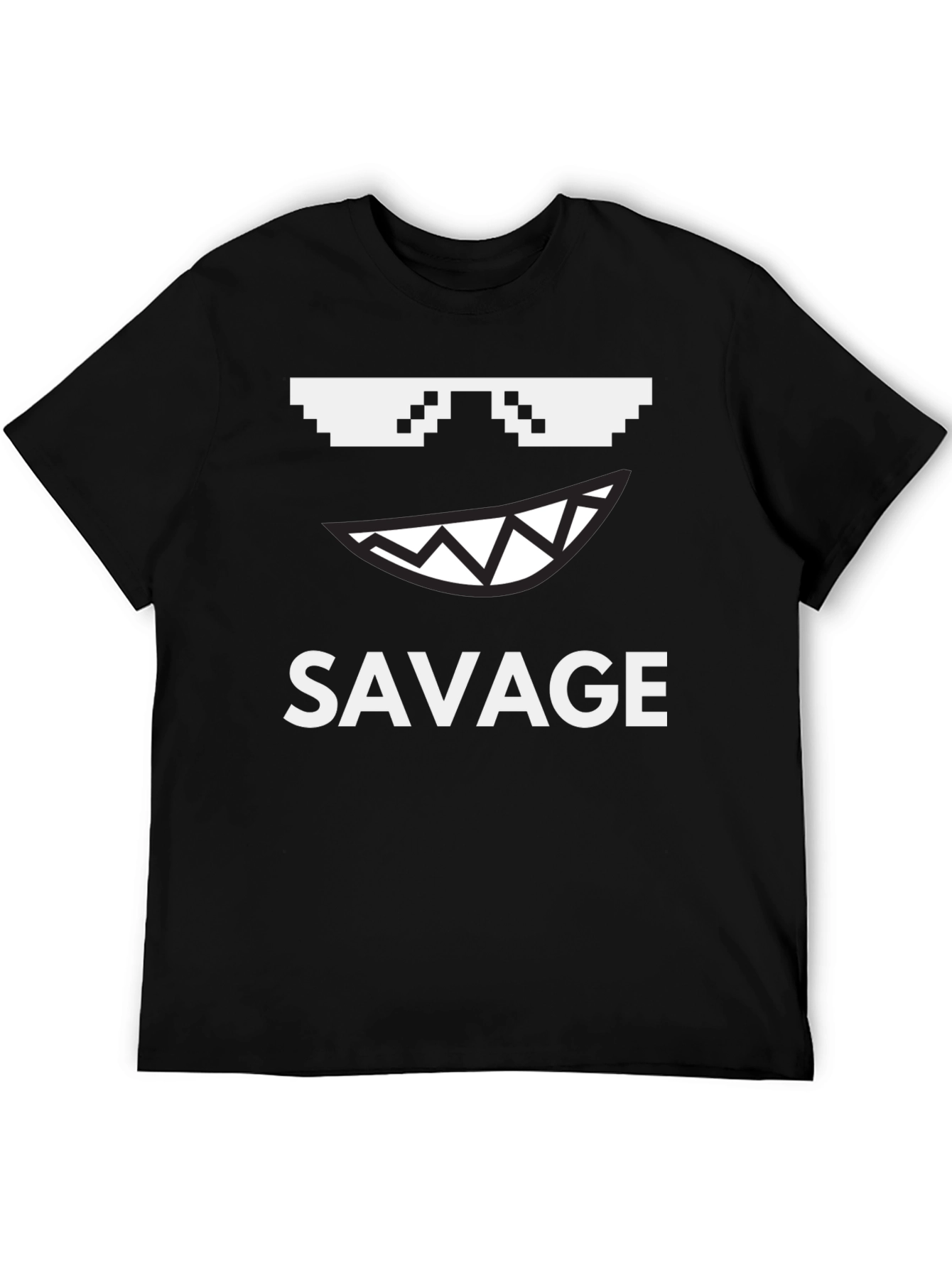 Savage Graphic Tee - Pixel Sunglasses