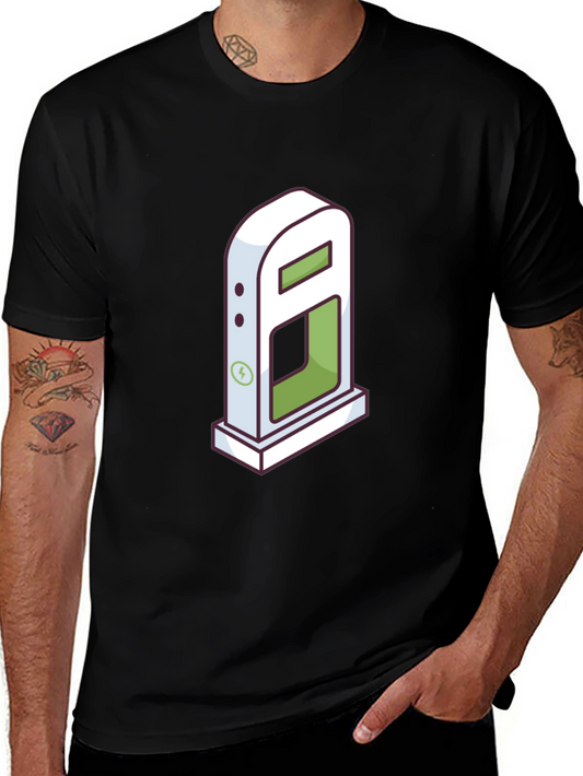 Electric Vehicle Charging Station Graphic T-Shirt