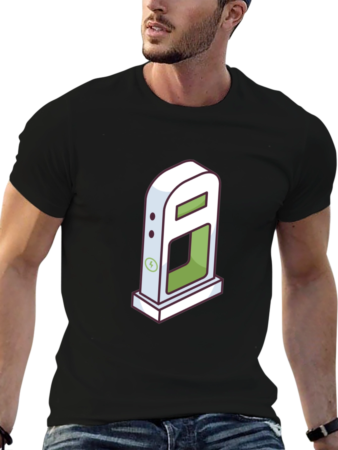 Electric Vehicle Charging Station Graphic T-Shirt