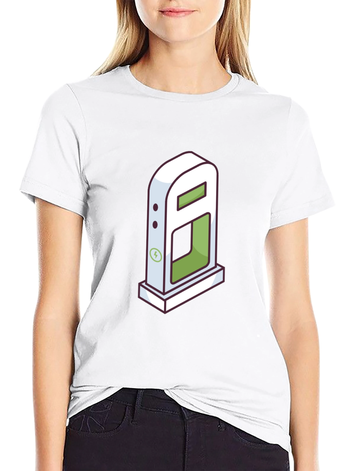 Electric Vehicle Charging Station Graphic T-Shirt