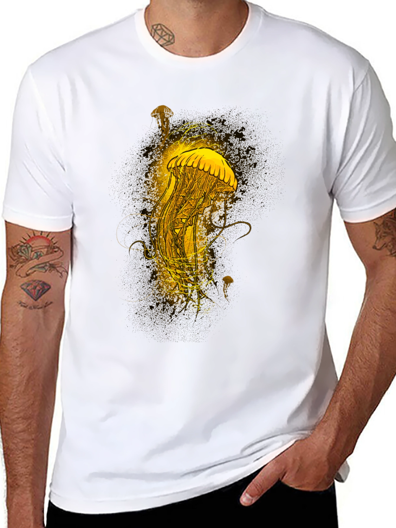 Jellyfish Graphic Black T-Shirt