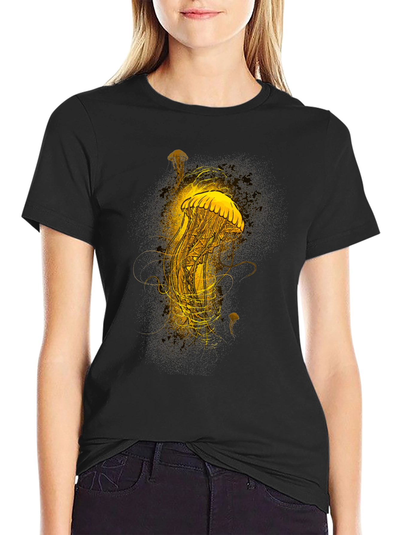 Jellyfish Graphic Black T-Shirt