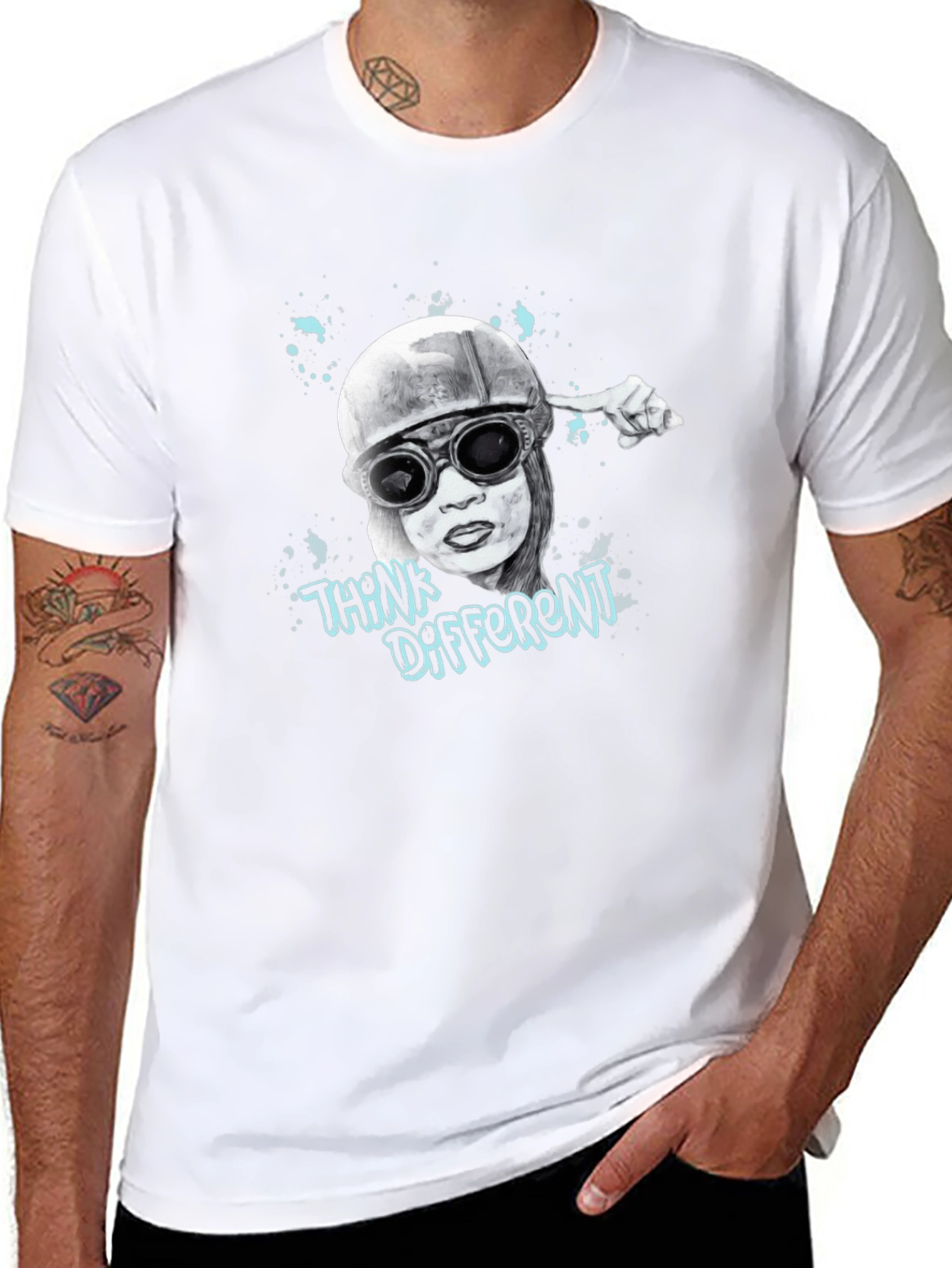 Think Different Pilot Graphic Tee - Black