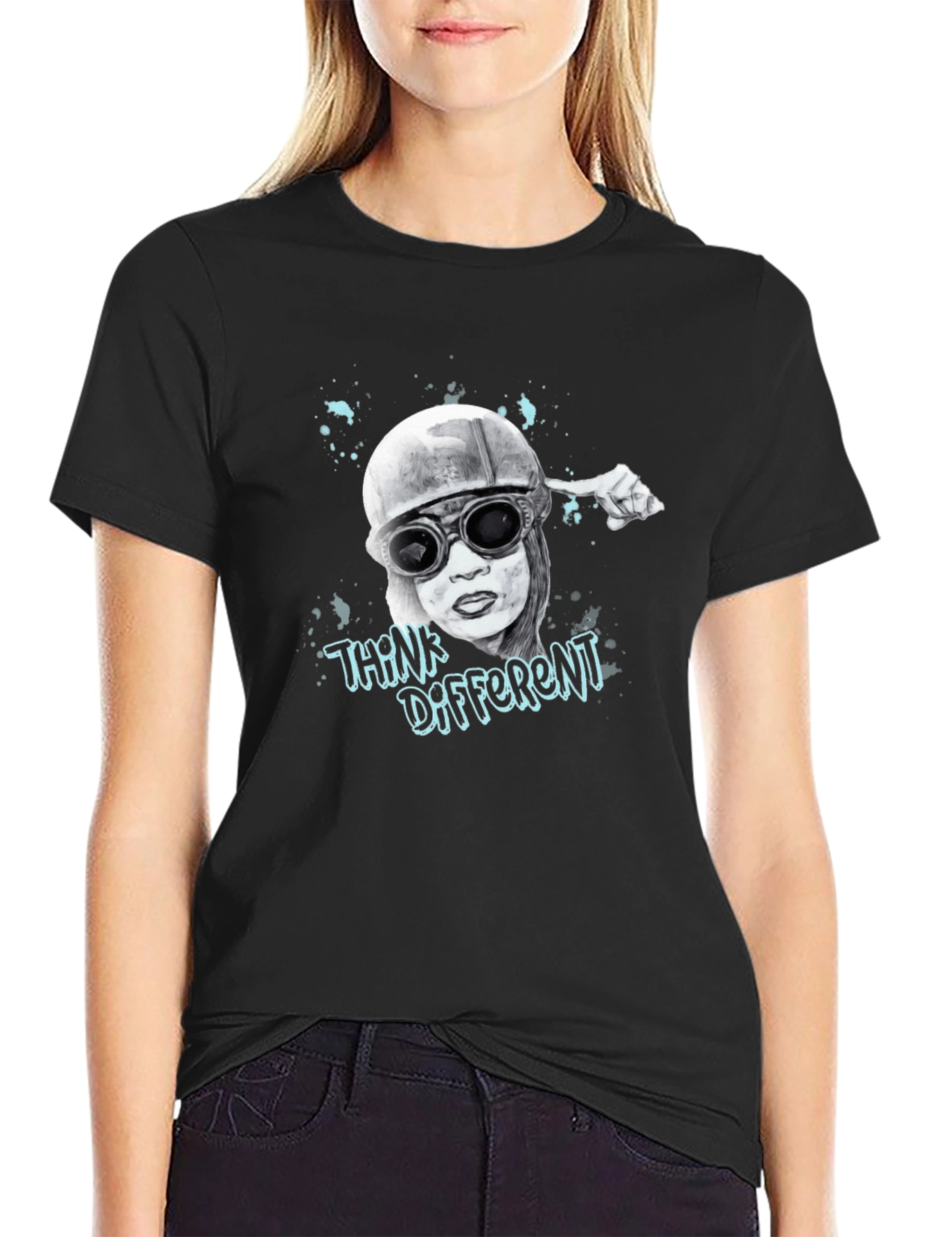 Think Different Pilot Graphic Tee - Black