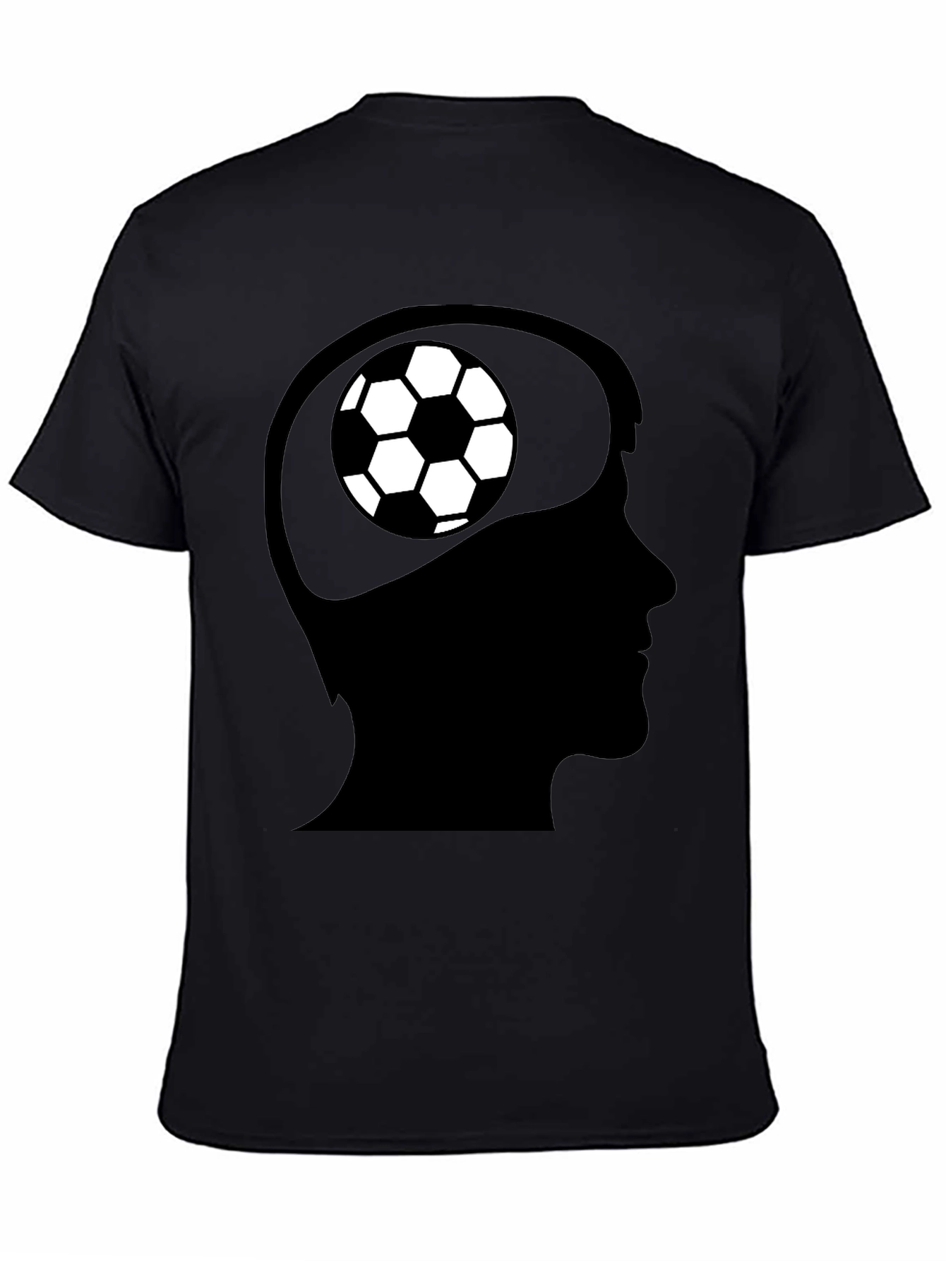Soccer Brain T-Shirt - Black Graphic Tee