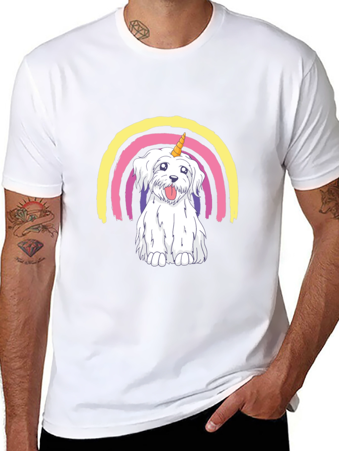 Dog Unicorn Rainbow T-Shirt