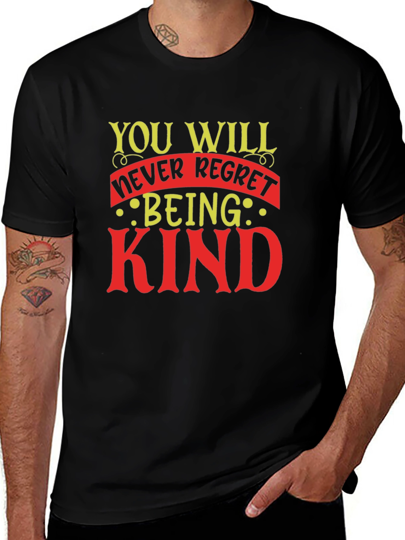 Kindness Graphic Tee - Mens Black T-Shirt