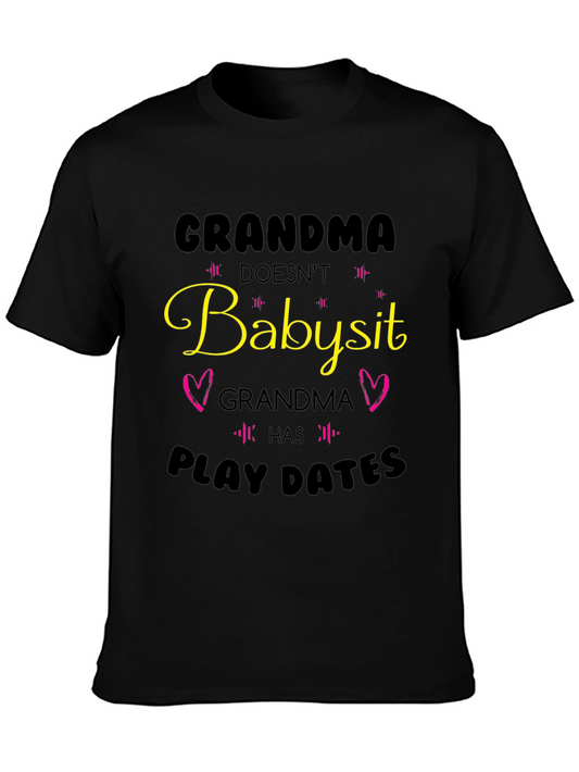 Grandma Play Dates Black T-Shirt