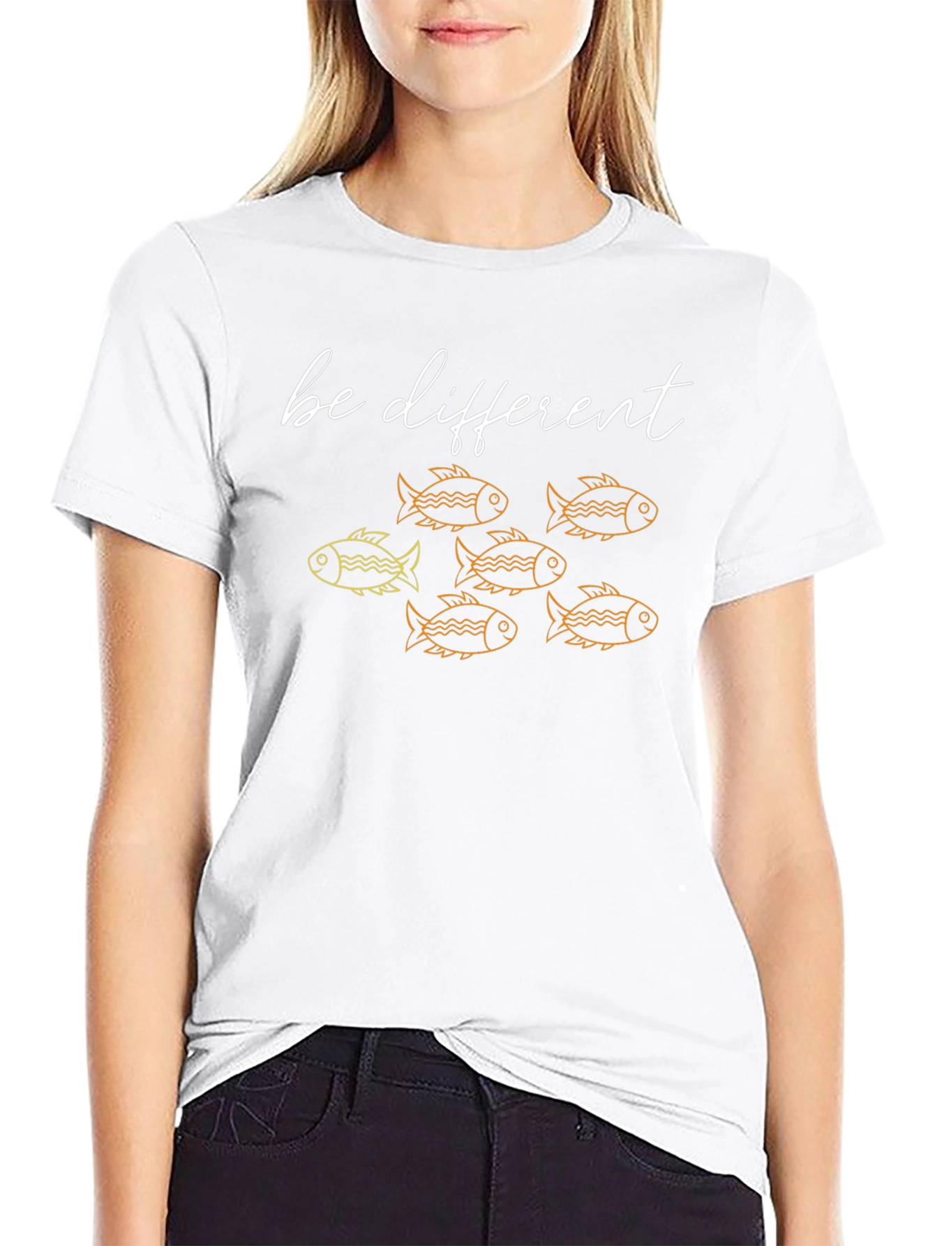 Be Different Fish Graphic Tee - Unique Mens T-Shirt