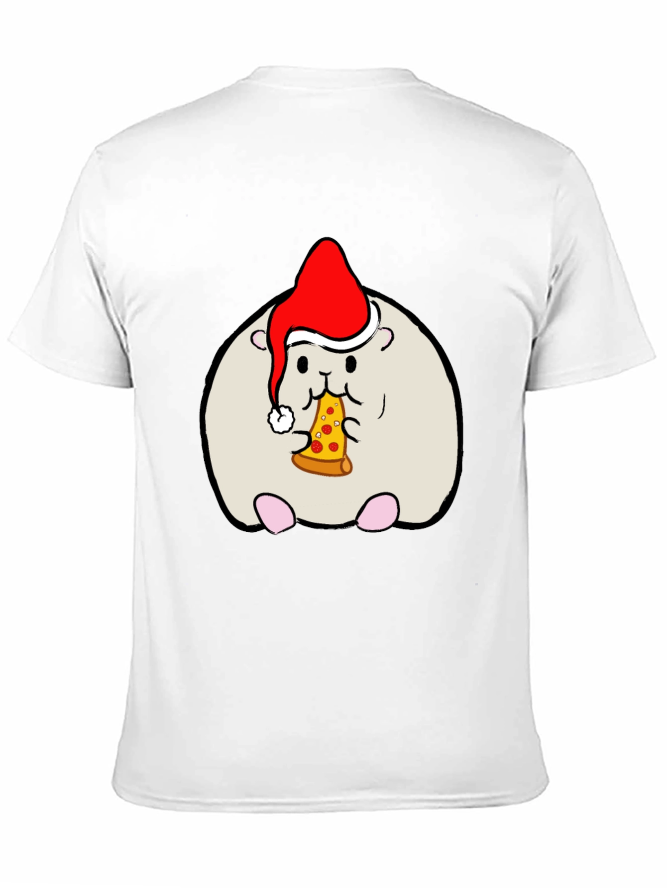 Hamster Christmas Pizza T-Shirt