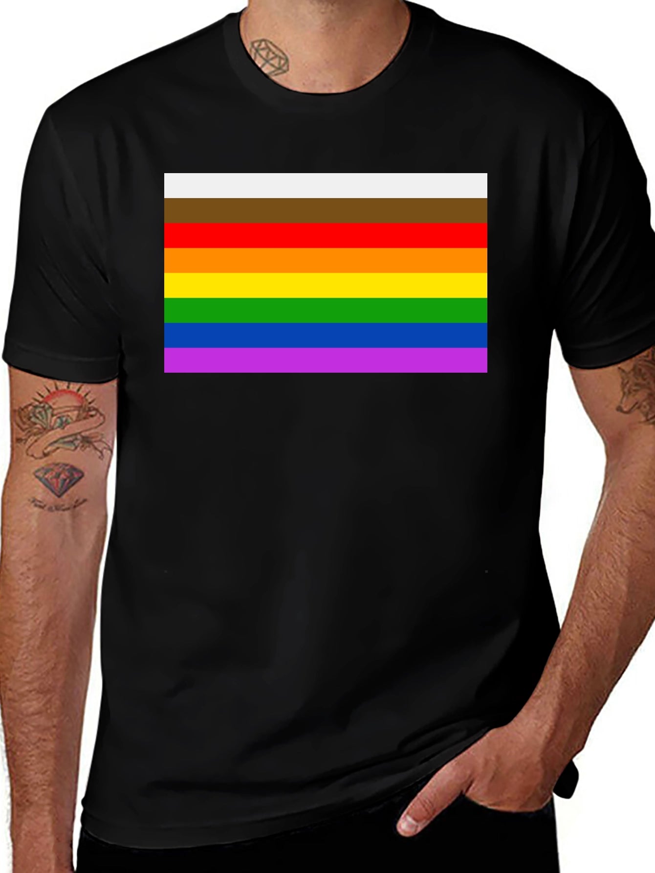 Progress Pride Flag Tee - Inclusive Pride Shirt