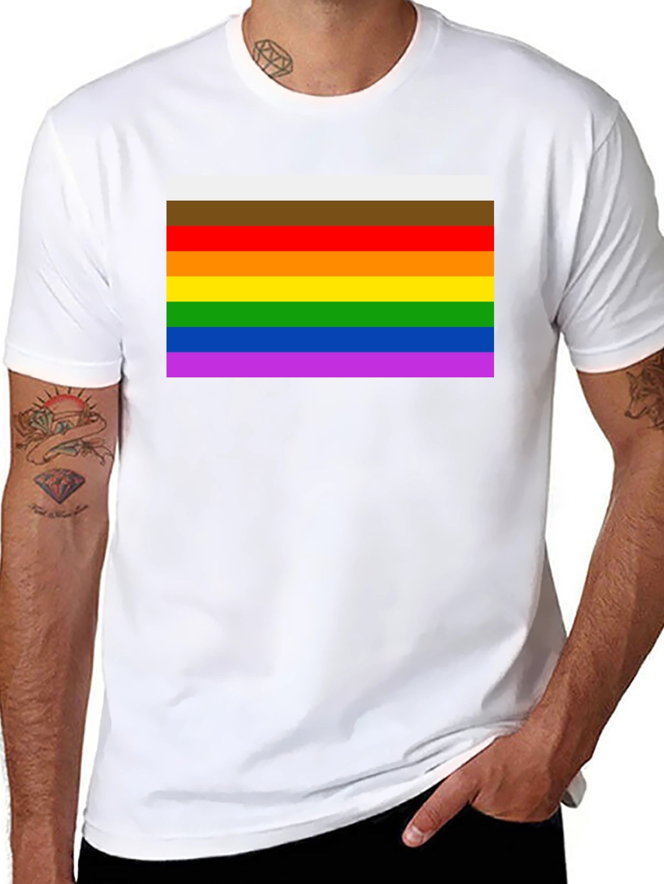 Progress Pride Flag Tee - Inclusive Pride Shirt