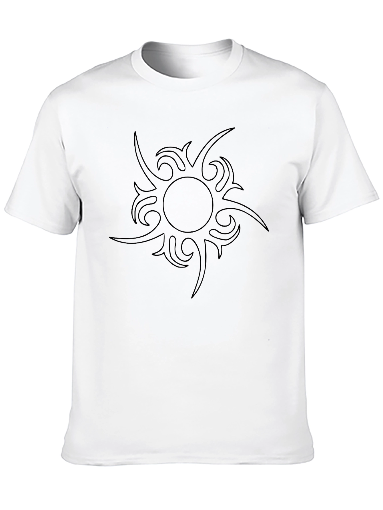 Tribal Sun Graphic Black T-Shirt