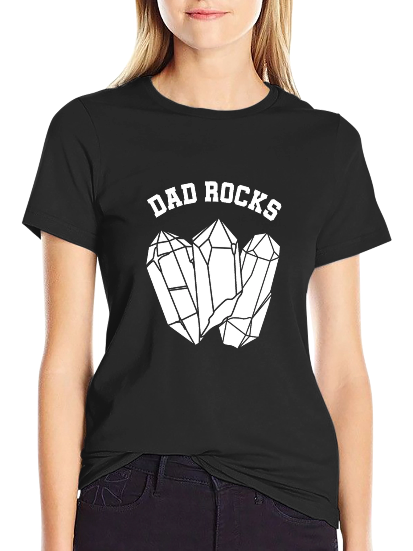 Dad Rocks Graphic T-Shirt - Cool Fathers Day Gift