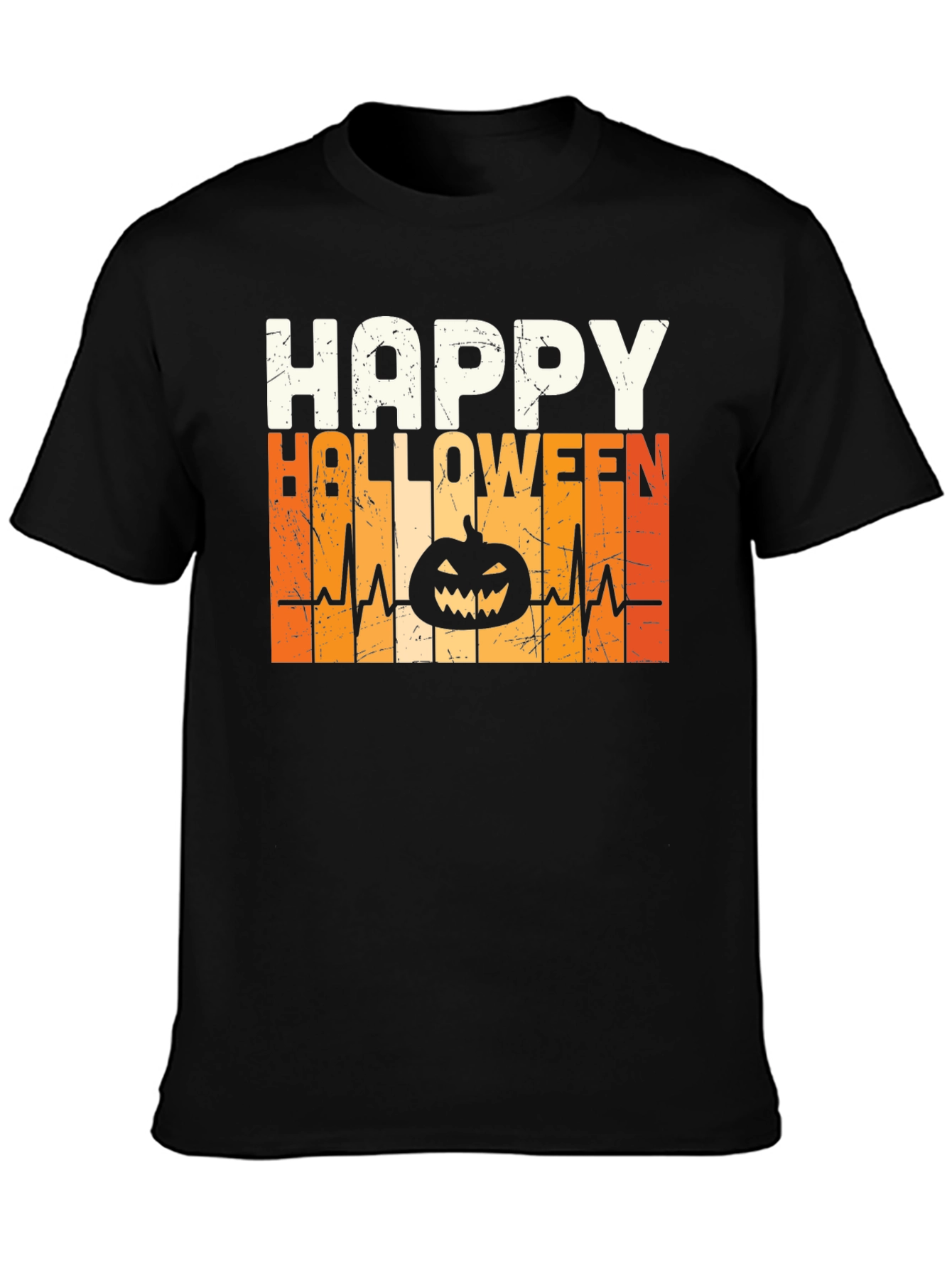 Happy Halloween Pumpkin Heartbeat T-Shirt
