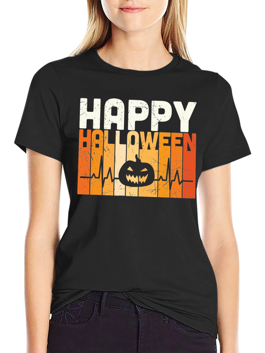 Happy Halloween Pumpkin Heartbeat T-Shirt