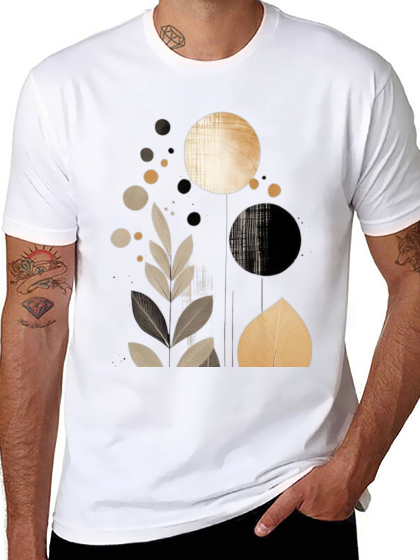 Abstract Graphic Print Mens T-Shirt