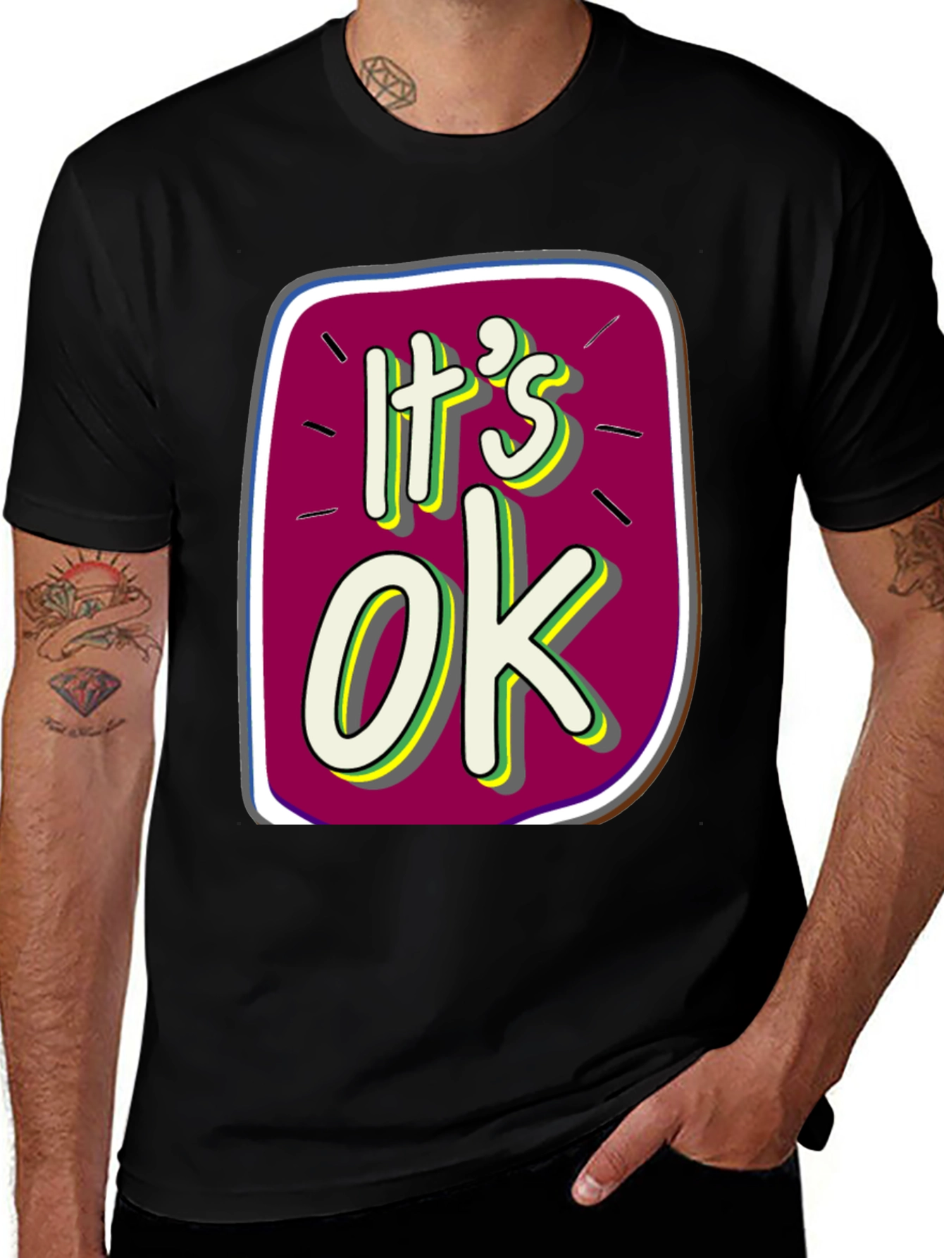 Its OK Graphic Tee - Trendy Comfort