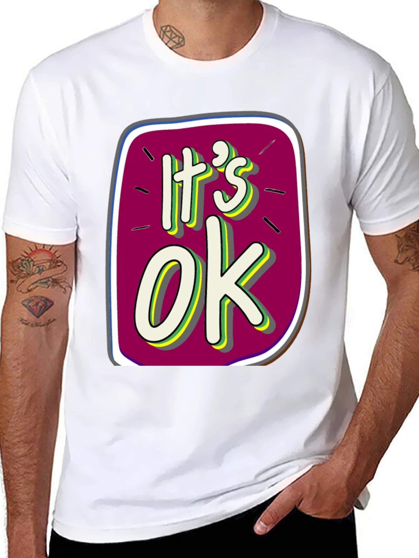 Its OK Graphic Tee - Trendy Comfort