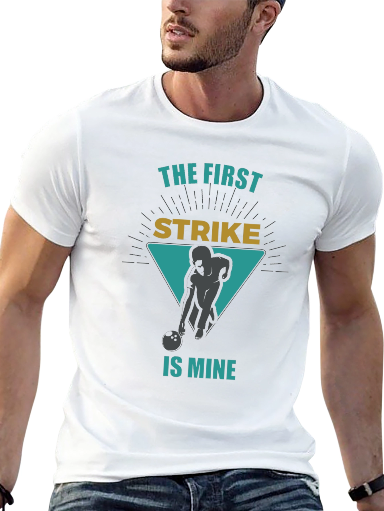 Bowling Strike Graphic Tee - First Strike is Mine!