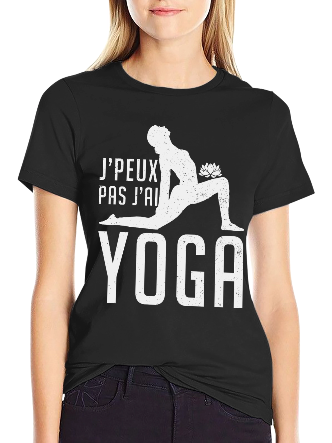 Yoga Graphic Tee - Unisex Black T-Shirt
