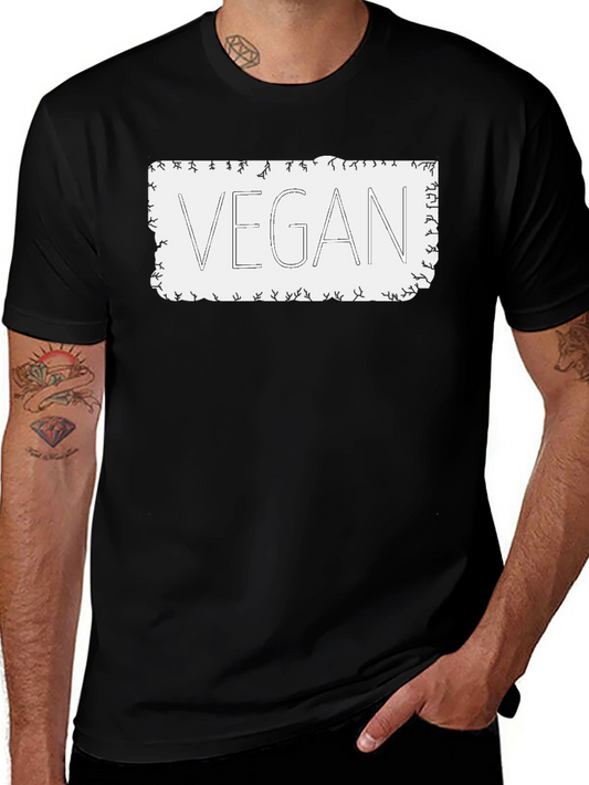 Vegan Graphic Tee - Stylish & Comfortable Black T-Shirt