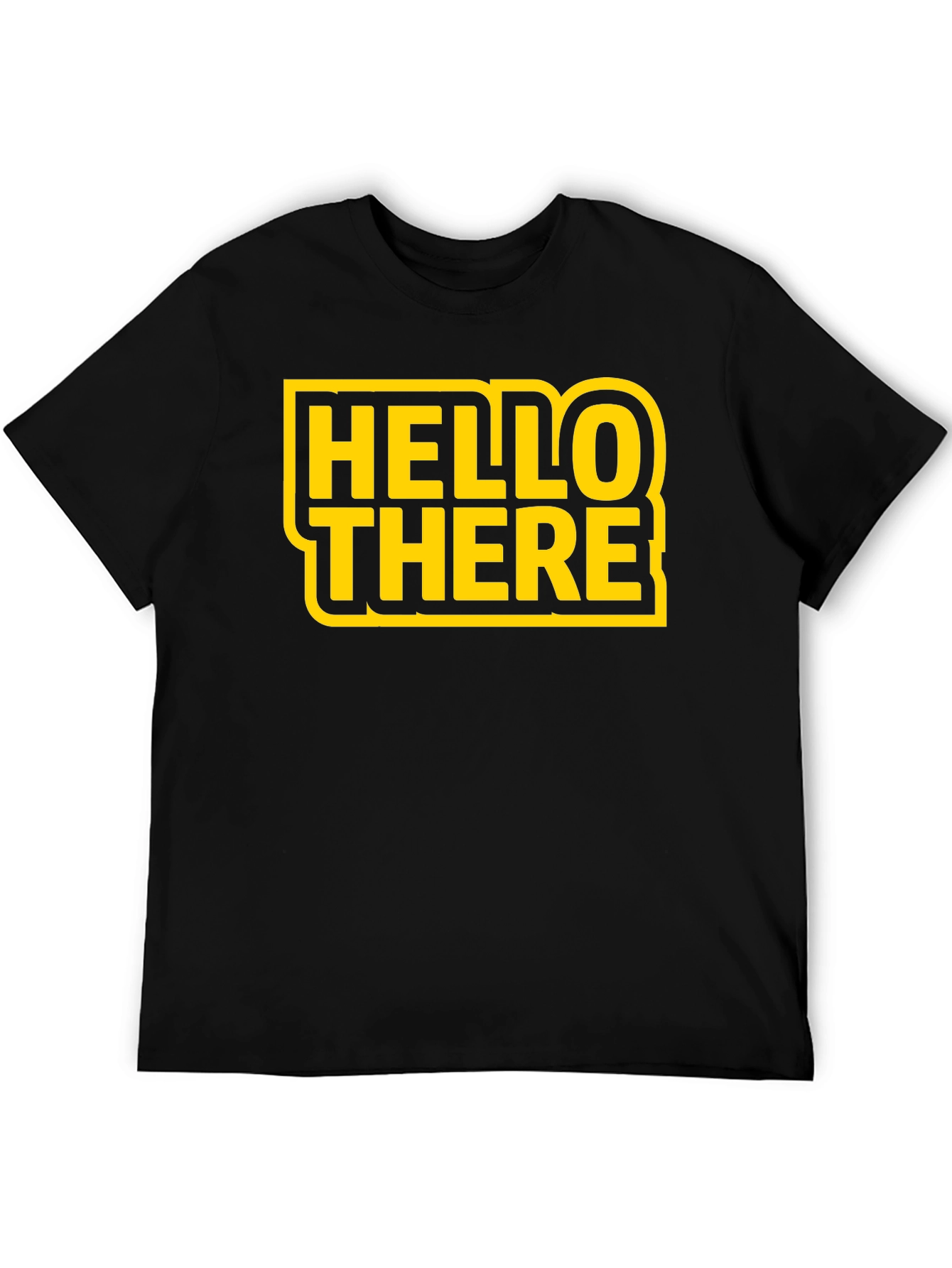 Hello There Black Graphic T-Shirt
